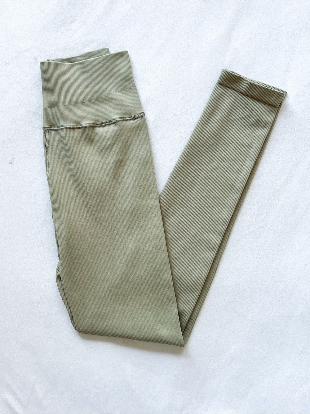 Lune Active High-Rise Ribbed Leggings - Sage Green Small